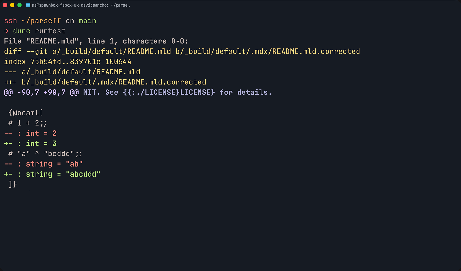 mdx-runtest
